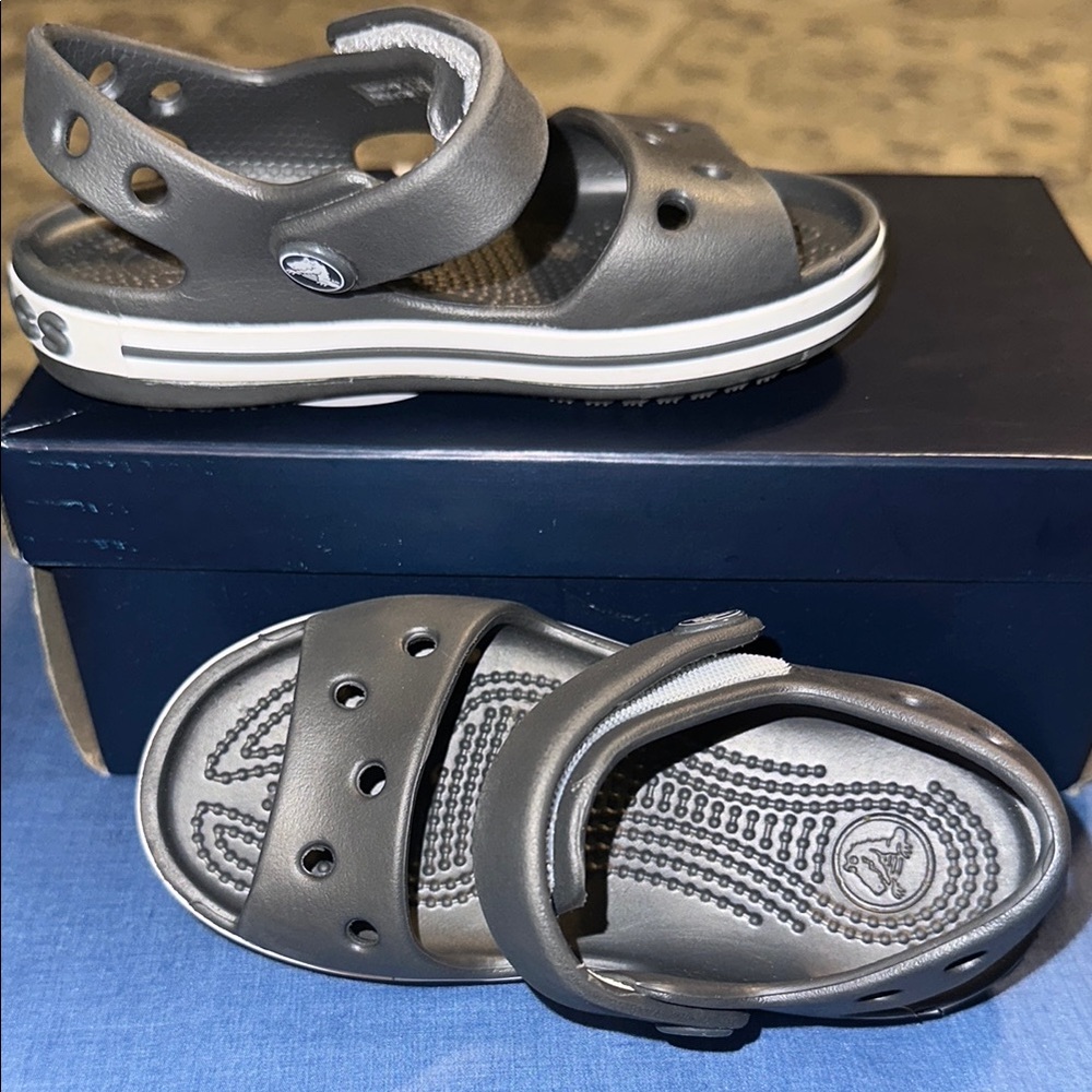 CROCS Gray Sandals Ventilated Comfort Design